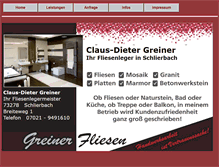 Tablet Screenshot of greiner-fliesen.com